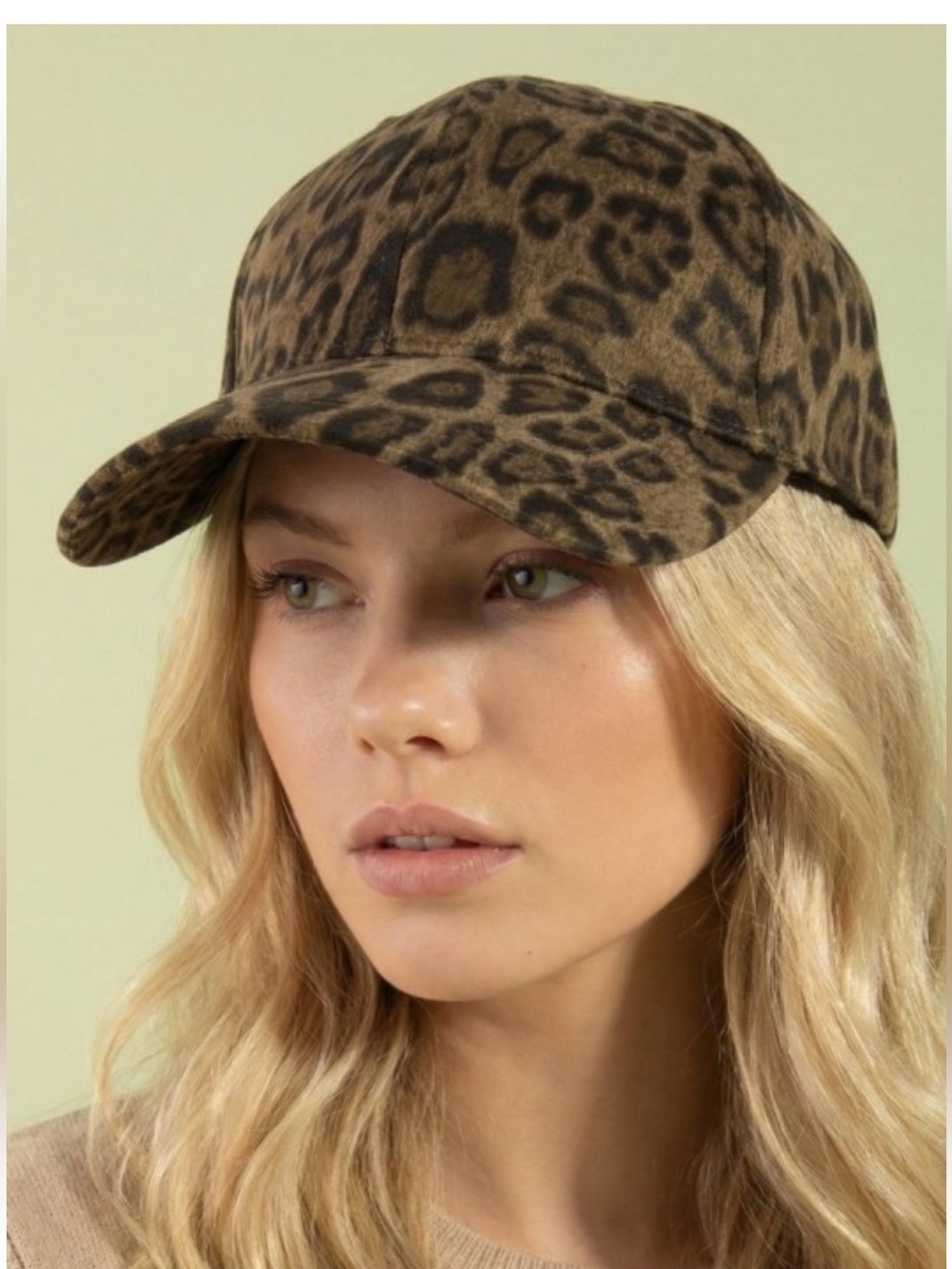 Leopard Print Brown Baseball Cap - Women Accessories MULTI LISTING